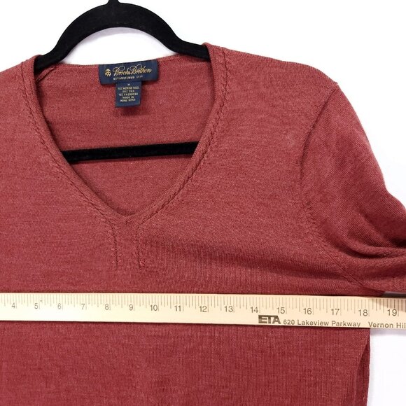 Brook Brothers Sweater Wool Silk Cashmere Womens Medium Red Pullover Top - Picture 10 of 13